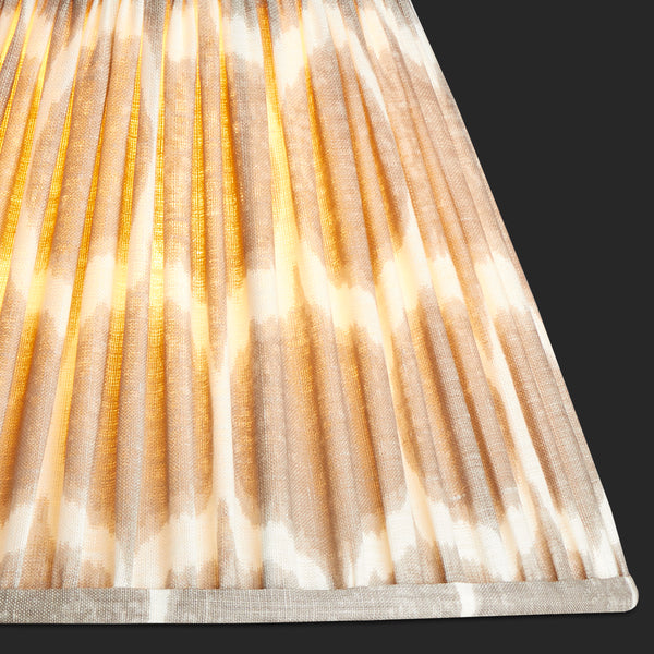 10 inch empire printed linen ikat shade for cordless lamps