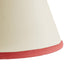 10 inch empire shade for cordless lamps in top n tail cream card with coral tape