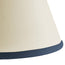 10 inch empire shade for cordless lamps in top n tail cream card with navy blue tape