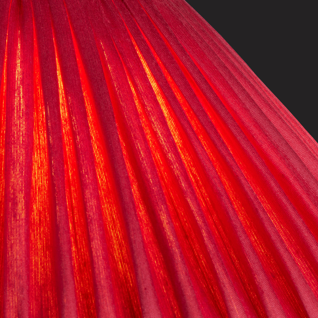 10 inch extreme empire shade for cordless lamps in Ruby silk