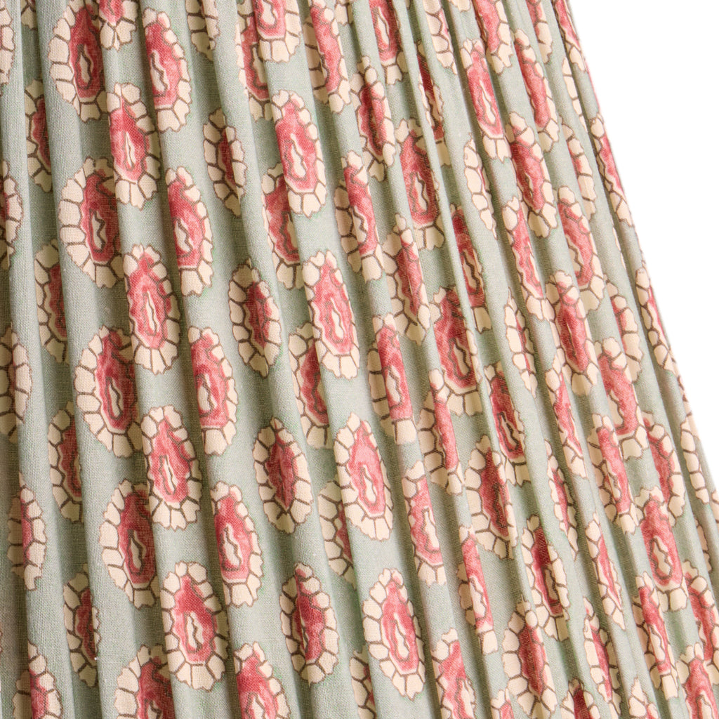 12 inch straight empire reversible gimbal shade in aqua pink block pri