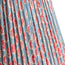 12 inch straight empire reversible gimbal shade in blue and red block printed Dotty gathered cotton by GP & J Baker