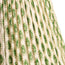 12 inch straight empire reversible gimbal shade in green and white block printed Dotty gathered cotton by GP & J Baker