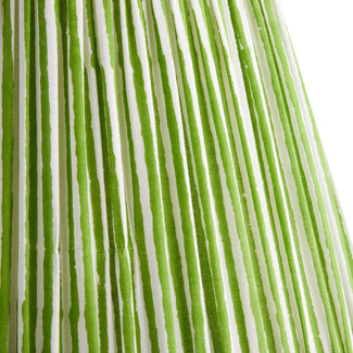 14 inch straight empire reversible gimbal printed cotton shade in classic green chalk stripes