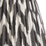 16 inch straight empire shade for cordless lamps printed linen ikat shade in black zig-zag
