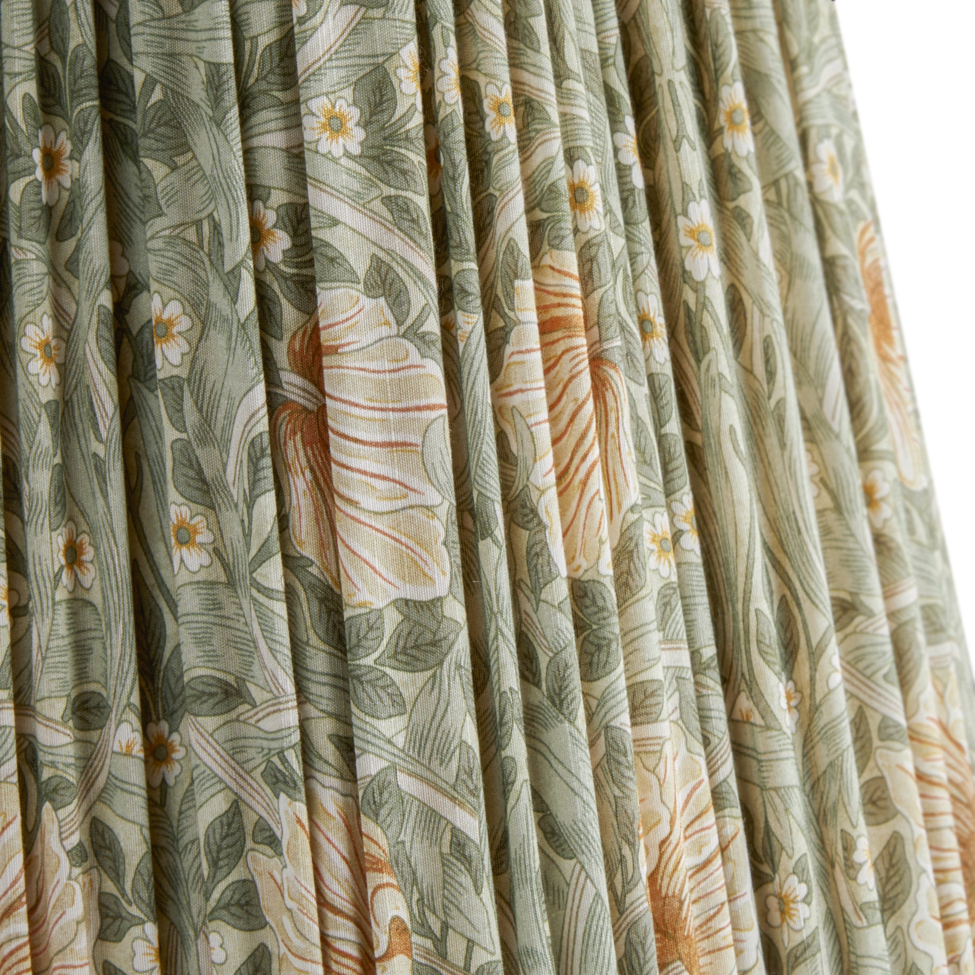 10 inch scalloped empire shade in bayleaf & manilla silk pimpernel by Morris & co