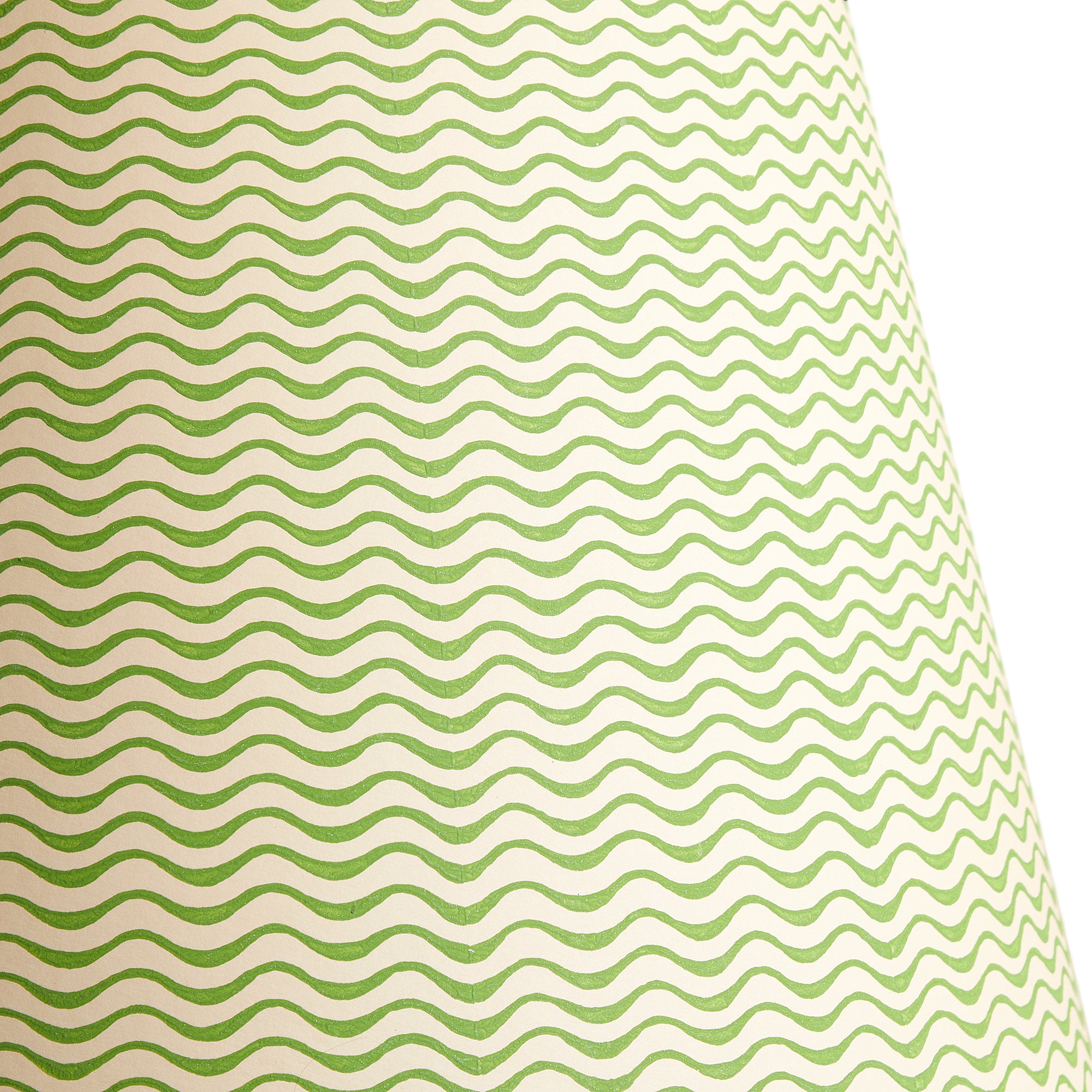 12 inch straight empire shade in classic green ripples hand painted ca