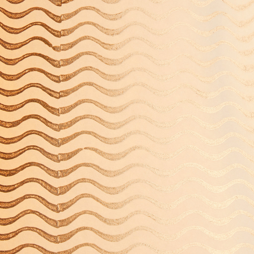 18 inch straight empire shade in gold ripples hand painted card