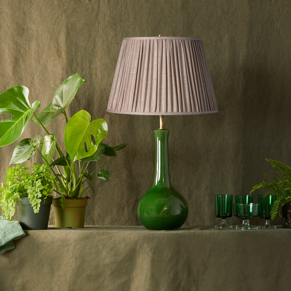 18 inch straight empire shade in pleated natural linen