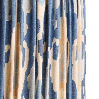18 inch tapered drum shade in denim Bokhara gathered linen by GP & J Baker