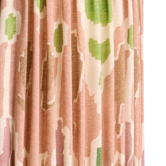 18 inch tapered drum shade in blush Bokhara gathered linen by GP & J Baker