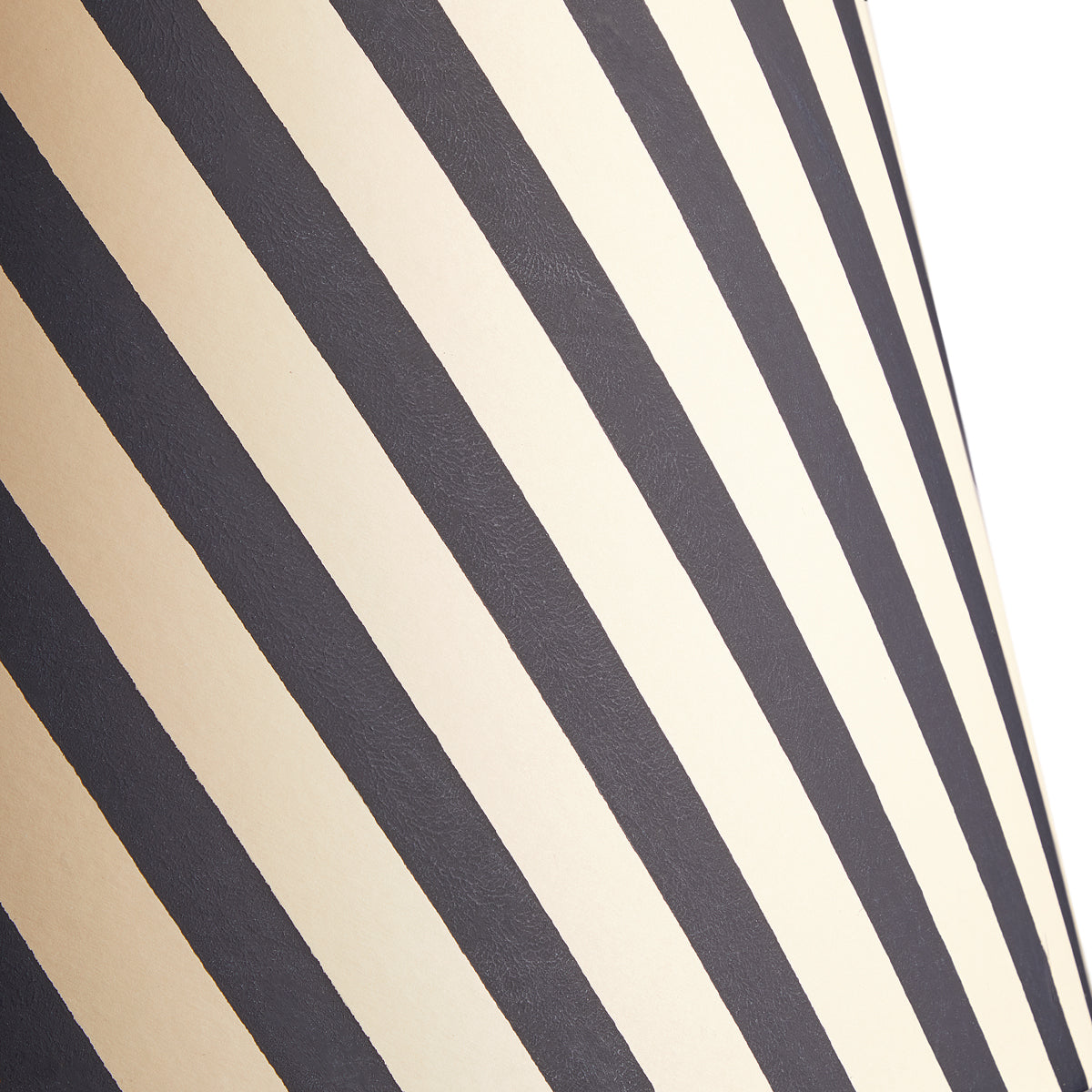 KI-no × koti BEAUTY Stripe Shade 5.5 inch tall tapered clip on shade in jet stripes hand