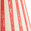 5.5 inch tall tapered clip on shade in scarlet tapers hand painted card