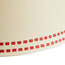 5.5 inch tall tapered clip on shade in scarlet tracks hand painted card