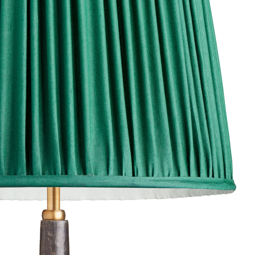 10 inch tall tapered shade in pleated jade taj silk