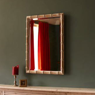 Baloo mirror in natural whitewash