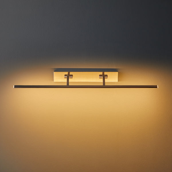 Larger Blake picture light in brushed chrome