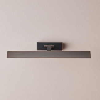 Medium Pelton picture lights in bronze