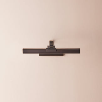 Smaller Marcel cordless picture light in bronze finish