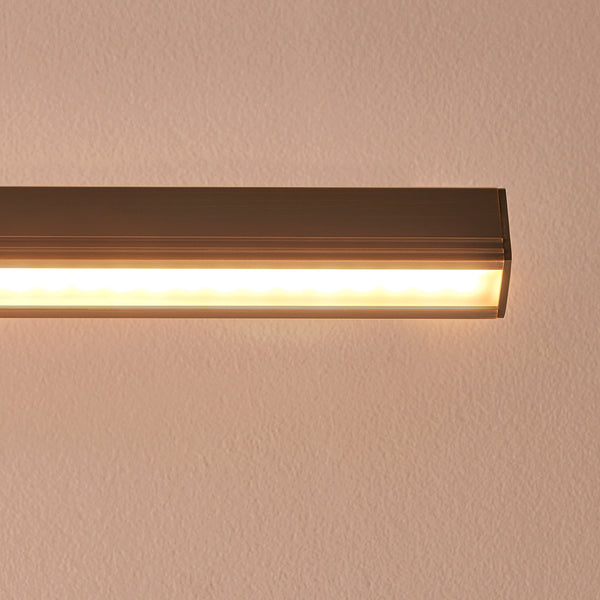 Larger Marcel cordless picture light in bronze finish