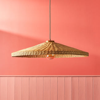 Larger Aphrodite rattan pendant light