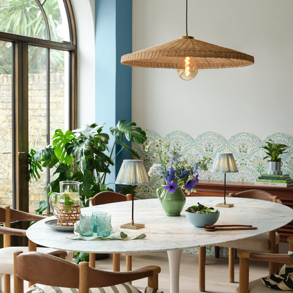 Larger Aphrodite rattan pendant light