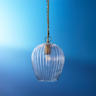 Smallest Bastille pendant light in clear glass