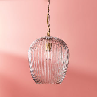 Regular Bastille pendant light in clear glass