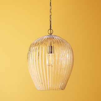 Large Bastille pendant light in clear glass