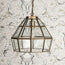 Regular Borealis hanging lantern in antiqued brass