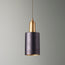 McMegan black pendant light with antiqued brass interior