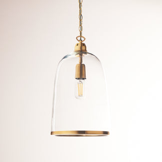 Regular Percy pendant light in clear glass