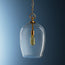 Regular Priscilla pendant light in antiqued brass and clear glass