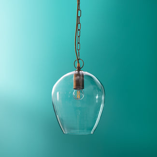 Smallest Zindarella pendant light in clear glass