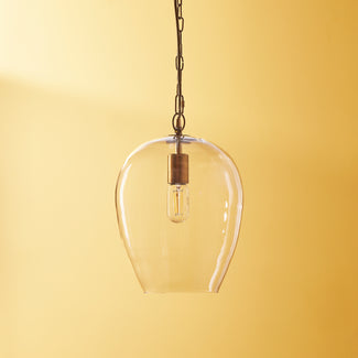 Small Zindarella pendant light in clear glass