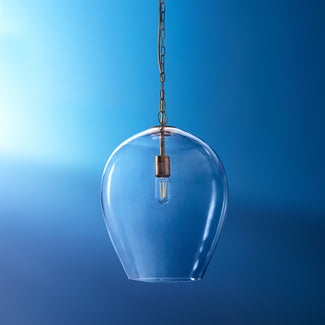 Large Zindarella pendant light in clear glass