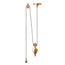 Equilibrium rise and fall pendant set in antique brass