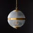 Larger Holophane pendant light in prismatic glass