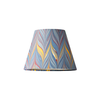 7 inch pendant shade in blue, yellow and red Brenta hand made marble paper