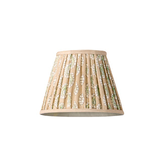 7 inch pendant shade in biscuit block printed Dotty gathered cotton by GP & J Baker