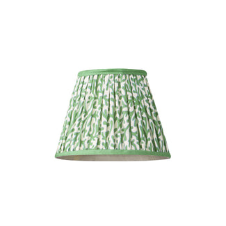 7 inch pendant shade in green blue Tuffley gathered cotton by GP & J Baker
