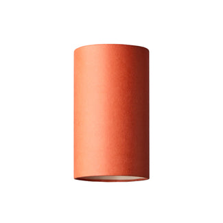 5 inch tall drum pendant shade in Papaya hand made parchment