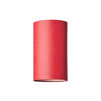 5 inch tall drum pendant shade in Tomato hand made parchment