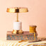 Avalar cordless table lamp in white marble