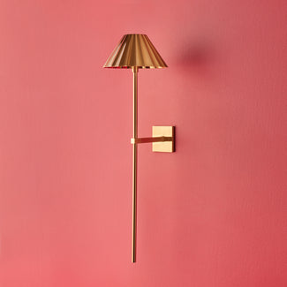 Larger Twinky cordless wall sconce in antiqued brass