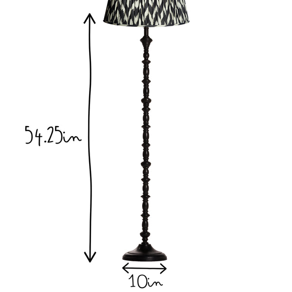 Eclipse floor lamp in Silvery black