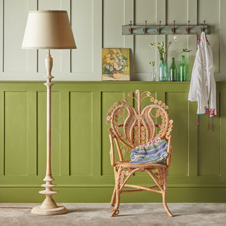 Moonshine floor lamp in natural whitewash