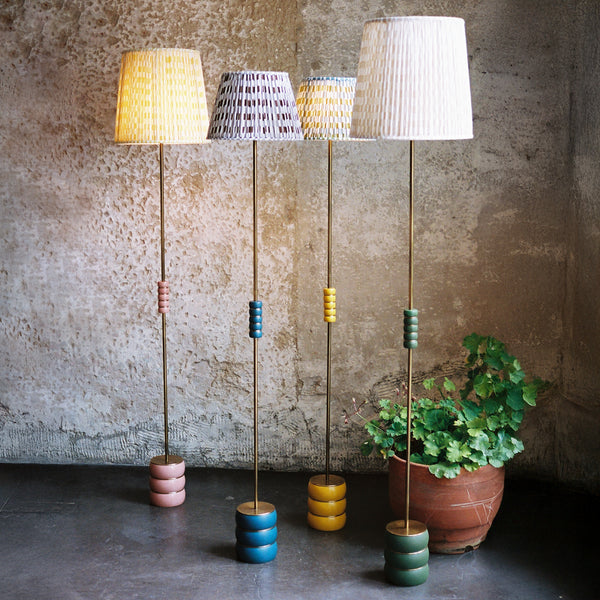 Holleder cordless standing lamp in Denim by the Novogratz