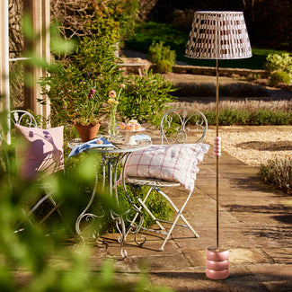 Holleder cordless standing lamp in Blush by the Novogratz