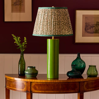 Burl Table Lamp in Green